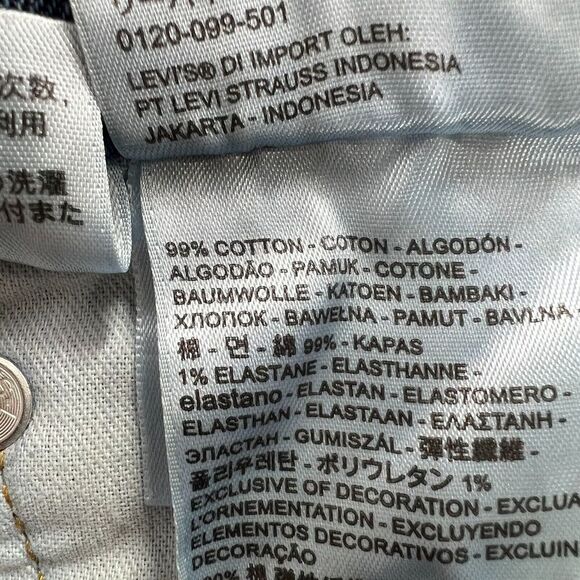 Levi's 505 Mens 40X32 Fit 30 Straight Leg Original Regular Fit Jeans Medium Wash - Picture 4 of 9